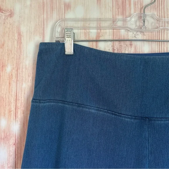 Suavé Blue Denim Look Tummy Control Capri Leggings - Picture 3 of 8